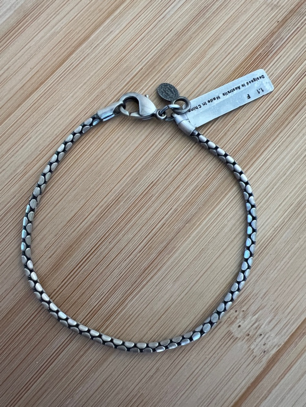 Bico Men’s/ Women’s Snake Chain Bracelet - Silver plated NWT